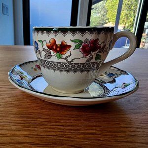 Spode Chinese Rose Teacup and Saucer